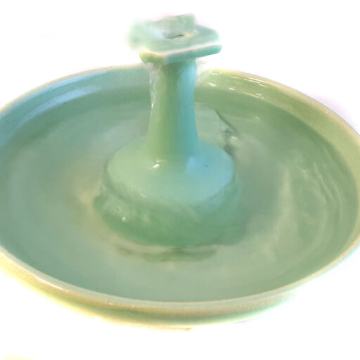 ceramic cat drinking fountain