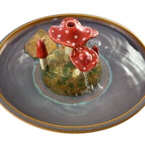 Magic Mushrooms Ceramic Cat Water Fountain (10 Cup)