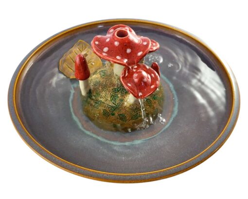 Magic Mushrooms Ceramic Cat Water Fountain (10 Cup)