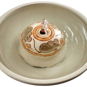 Mice n Cheese  Enhanced Ceramic Cat Drinking Fountain (10 Cup)