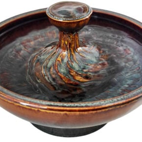 Vesuvius  Enhanced Style Ceramic Cat Water Fountain (8 Cup)