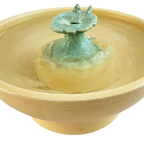 Spring Leaf Enhanced Style Ceramic Cat Fountain (10 Cup)