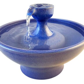 Iris Blue Piazza Enhanced Style Cat Drinking Fountain (9 Cup)