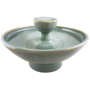 Green Jasper Piazza Enhanced Style Ceramic Cat Fountain (14 Cup)