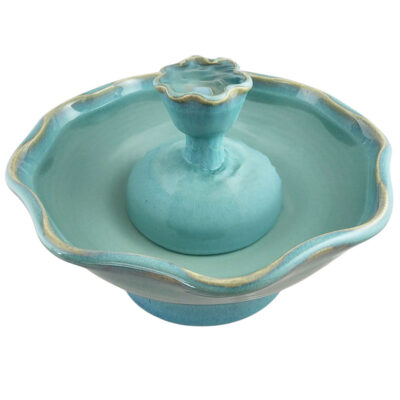 Fluted Piazza Enhanced Style  Ceramic Cat Fountain (11 Cup)