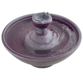 Frosted Plum Piazza Enhanced Style  Ceramic Cat Fountain (10 Cup)