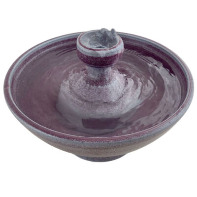 Frosted Plum Piazza Enhanced Style  Ceramic Cat Fountain (10 Cup)