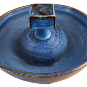 Piazza Square Enhanced Style Ceramic Cat Fountain (11 Cup)