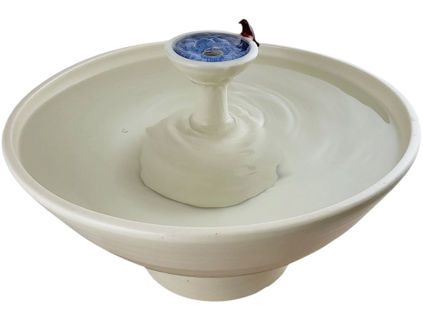 Bird Bath Enhanced Style Ceramic Cat Water Fountain (18 Cup)