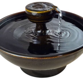 Ebony Piazza Enhanced Style Cat Drinking Fountain (12 Cup)