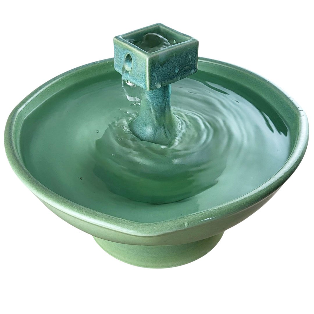 Piazza Squared Enhanced Style  Ceramic Cat Fountain (11 Cup)