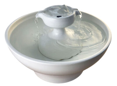 Piazza Bianca Enhanced Style Ceramic Cat Water Fountain (13 Cup)