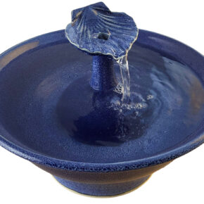 Blue Scallop Enhanced Style Ceramic Cat Fountain (13 Cup)