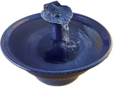Blue Scallop Enhanced Style Ceramic Cat Fountain (13 Cup)