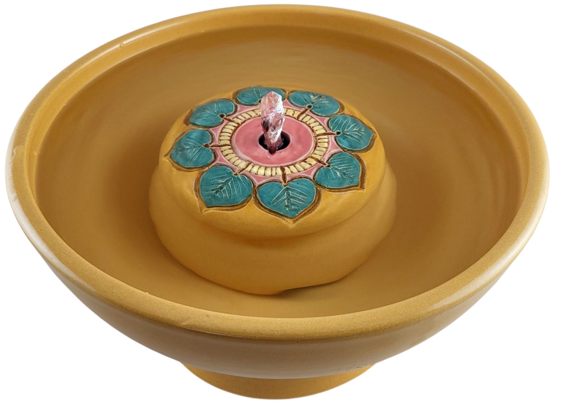 Linden Leaf Ring Enhanced Style  Cat Drinking Fountain (10 Cup)