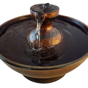 Mahogany Piazza Enhanced Style Cat Drinking Fountain (11 Cup)
