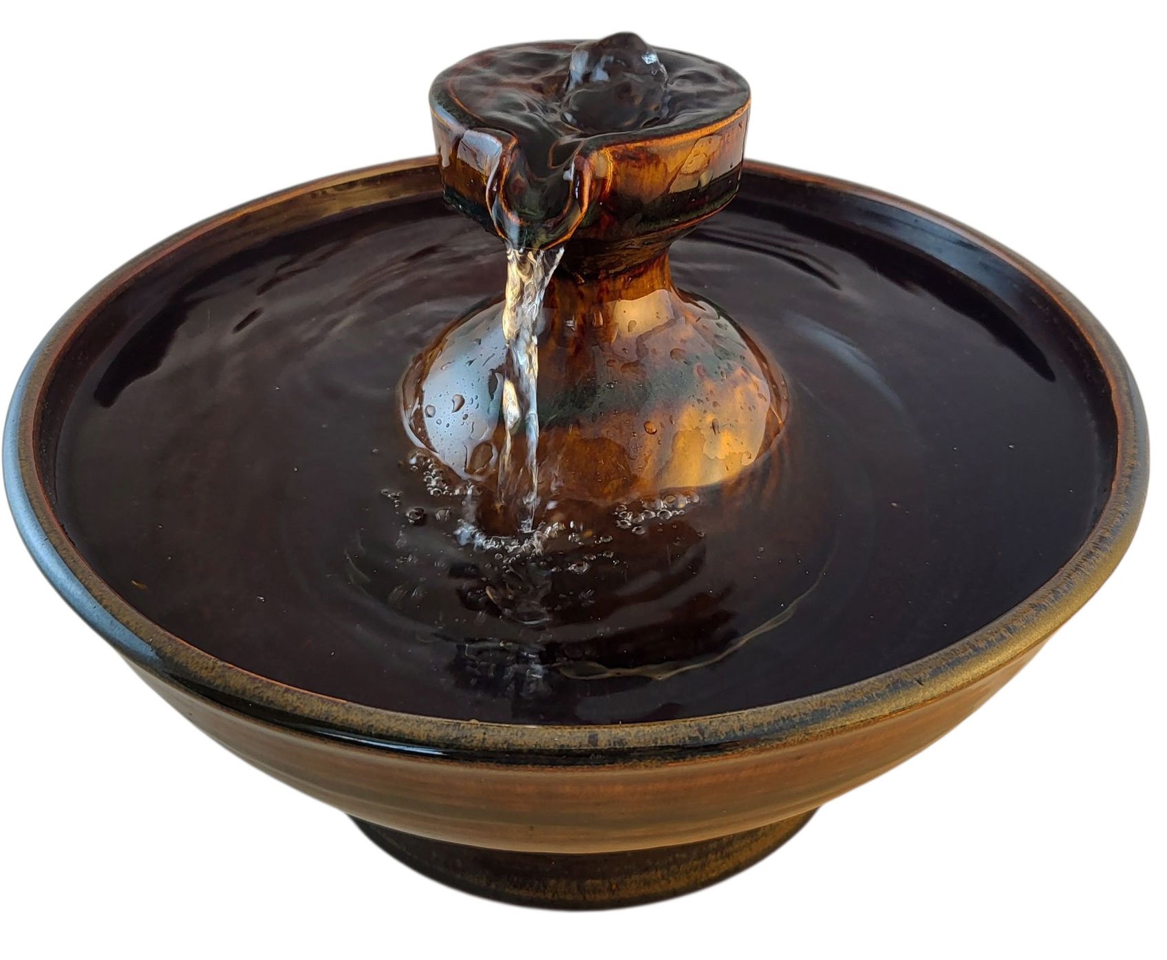 Mahogany Piazza Enhanced Style Cat Drinking Fountain (11 Cup)