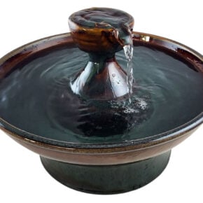 Mahogany Piazza Enhanced Style Cat Drinking Fountain (9 Cup)