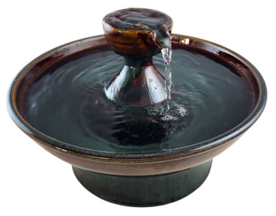 Mahogany Piazza Enhanced Style Cat Drinking Fountain (9 Cup)