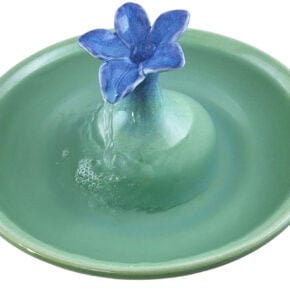 Blue Hibiscus  Enhanced Style Cat Drinking Fountain (11 Cup)