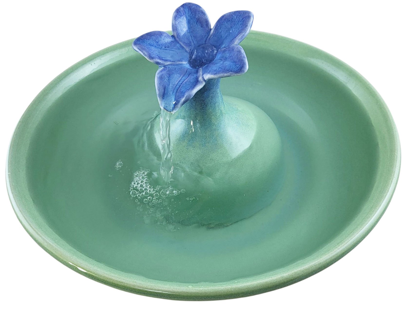 Blue Hibiscus  Enhanced Style Cat Drinking Fountain (11 Cup)