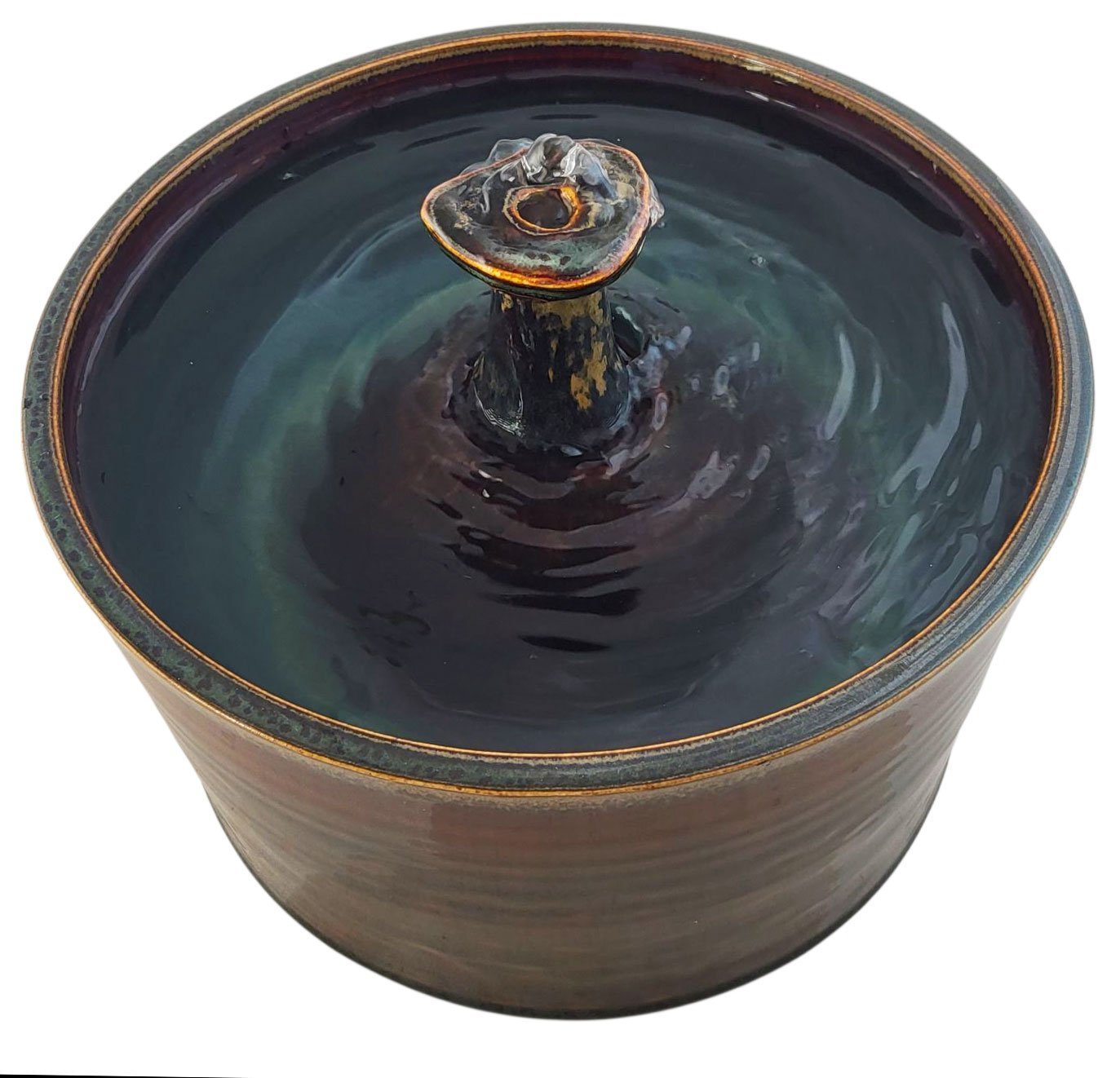 Mahogany Retrotable Enhanced Style Cat Fountain  (13 Cup)