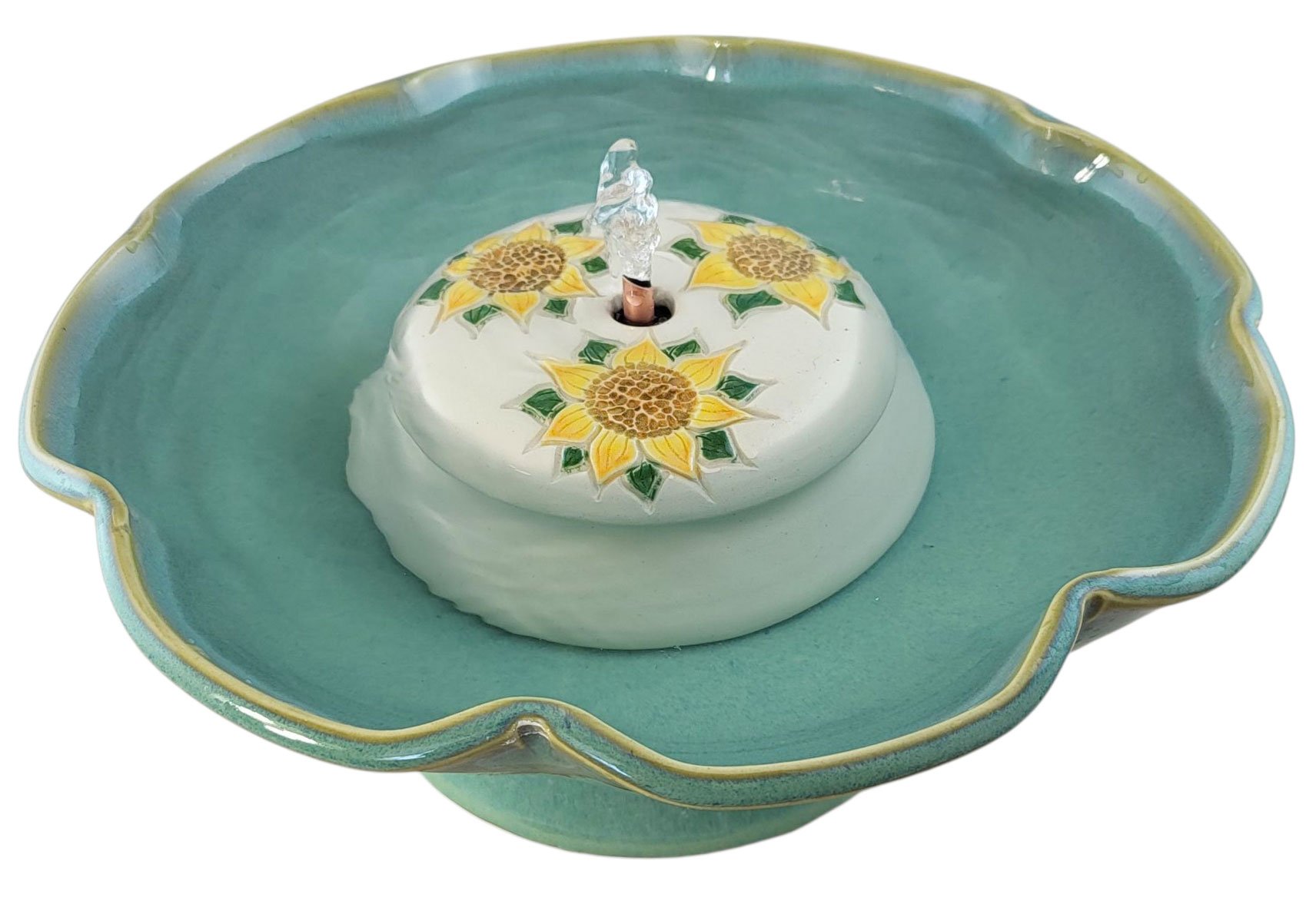 Sunflowers Enhanced Style  Cat Drinking Fountain (11 Cup)