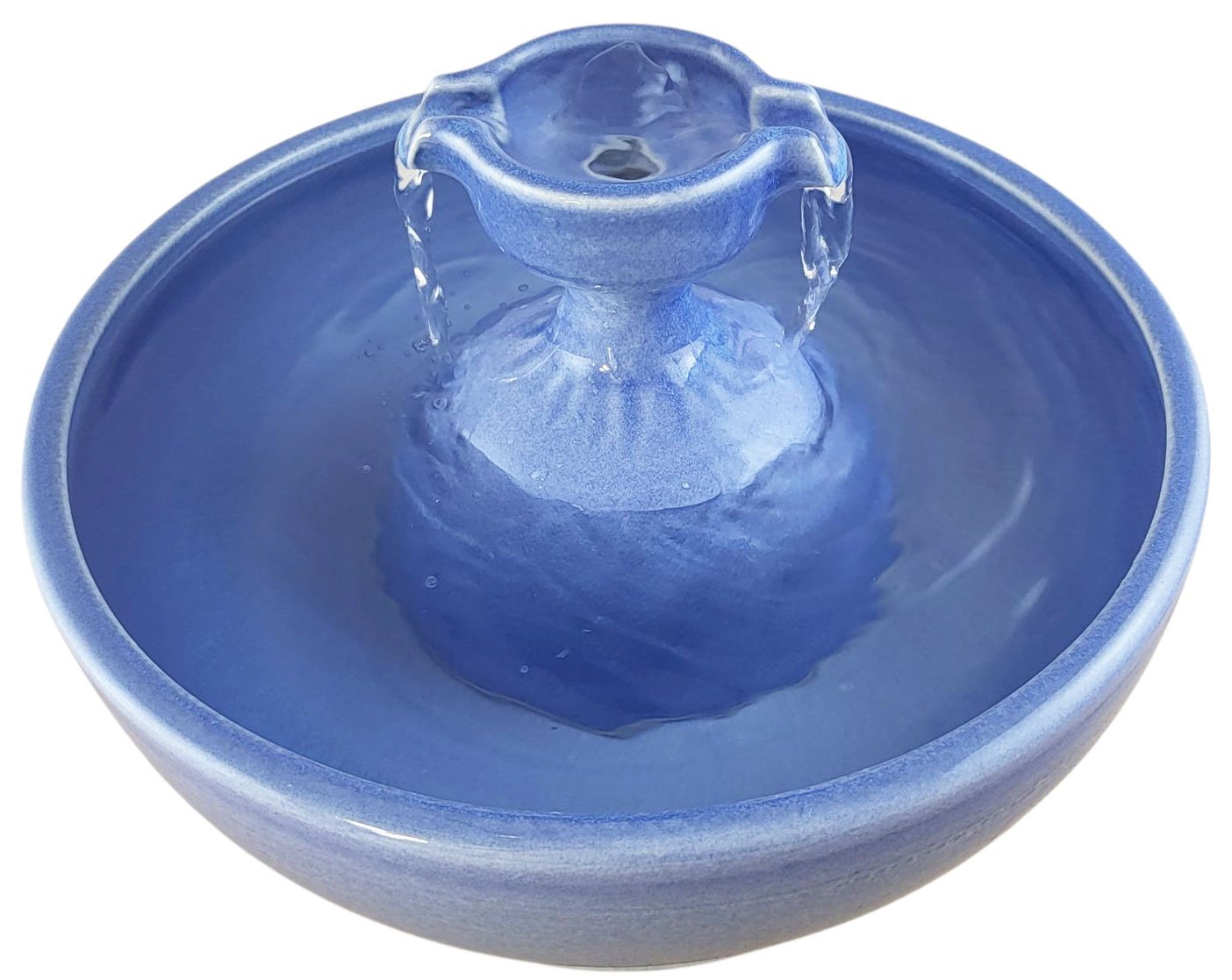 Lavender Blue Piazza  Enhanced Style Ceramic Cat Water Fountain (11 Cup)