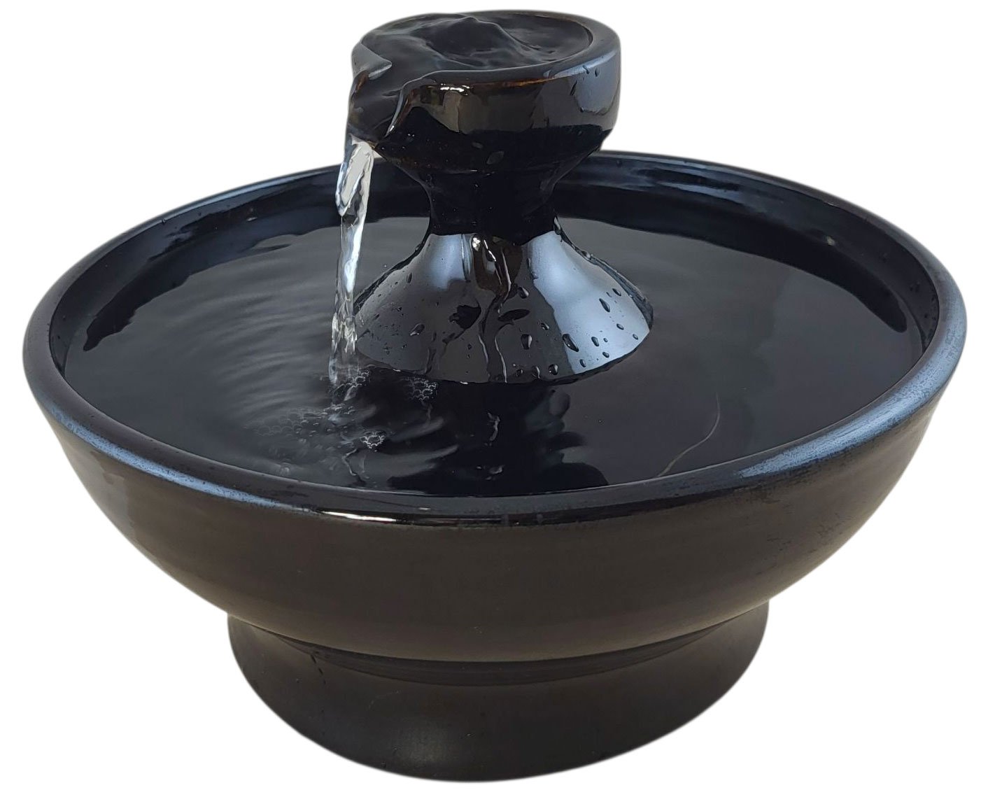 Ebony Piazza Enhanced Style Cat Drinking Fountain (9 Cup)