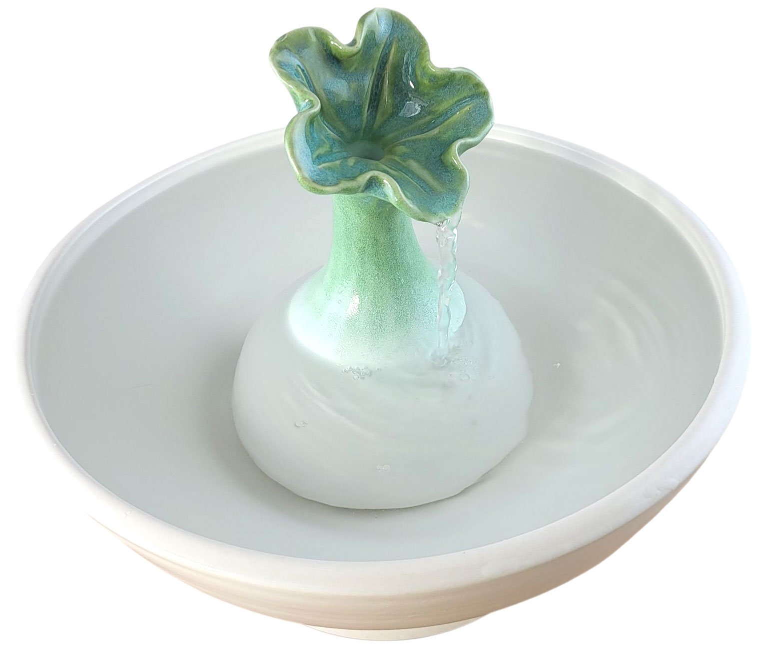 Green Petunia Enhanced Style Cat Drinking Fountain (11 Cup)