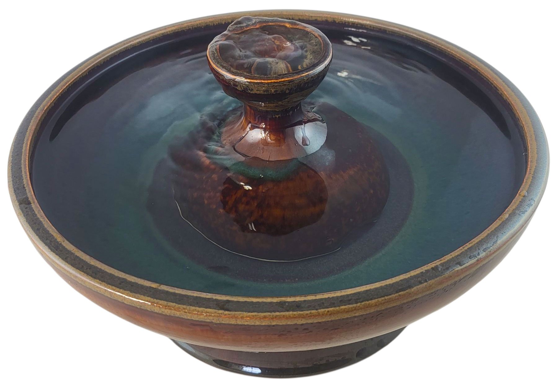 Mahogany Piazza Enhanced Style Ceramic Cat Water Fountain (11 Cup)