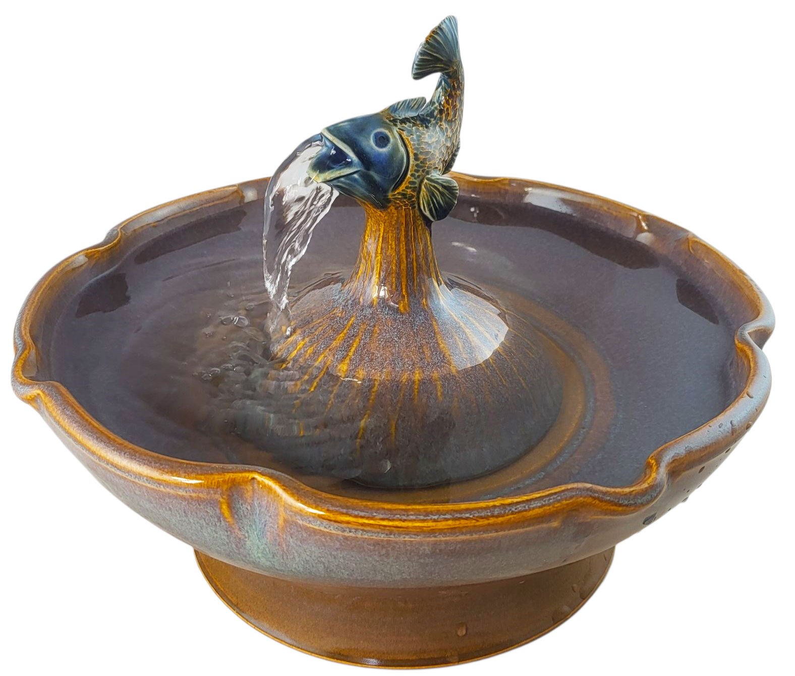 Flying Fish Enhanced Style Cat Drinking Fountain (9 Cup)