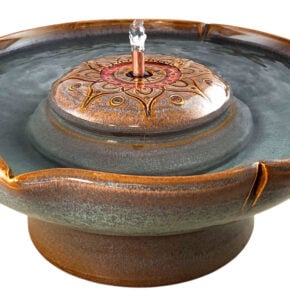 Arabesque Enhanced Style Ceramic Cat Drinking Fountain (9 Cup)