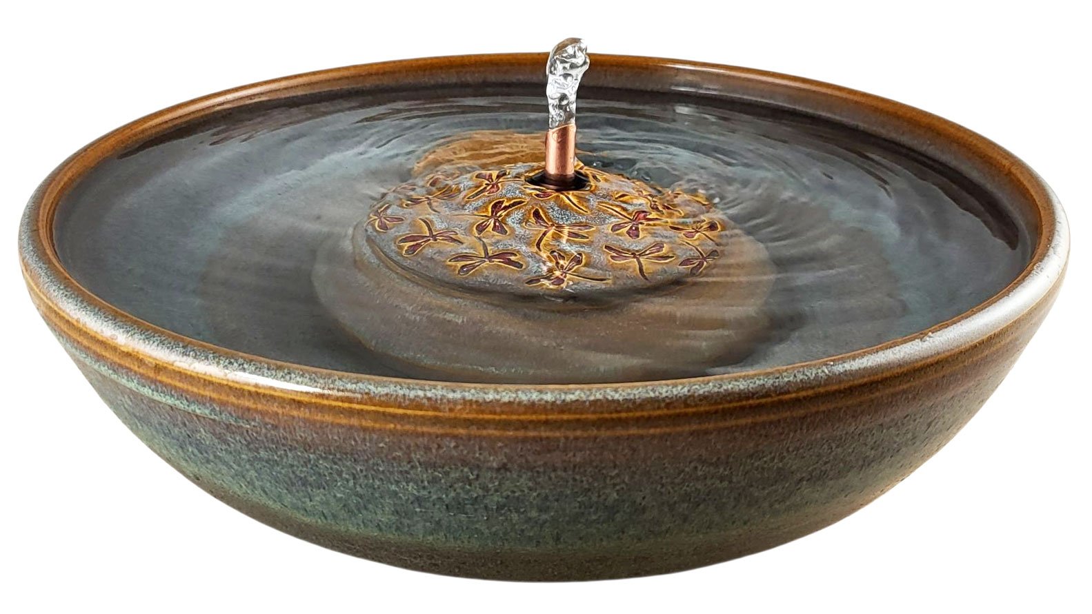 Dragonfly Original Style Ceramic Cat Drinking Fountain (11 Cup)
