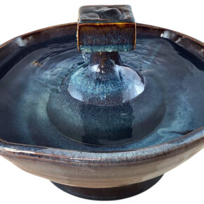 Piazza Squared Enhanced Style Ceramic Cat Fountain (11 Cup)