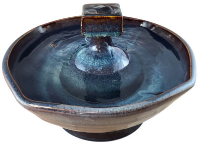 Piazza Squared Enhanced Style  Ceramic Cat Fountain (11 Cup)