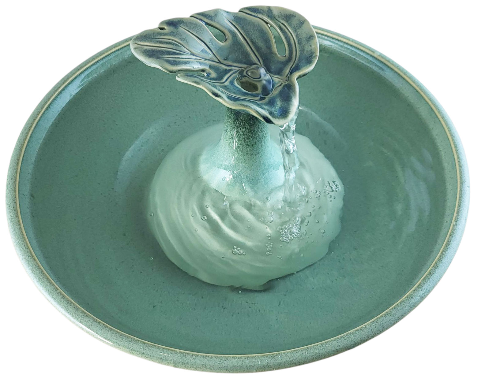 Monstera Enhanced Style Cat Water Fountain  (11 Cup)