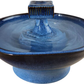 Piazza Squared Enhanced Style Ceramic Cat Fountain (11 Cup)