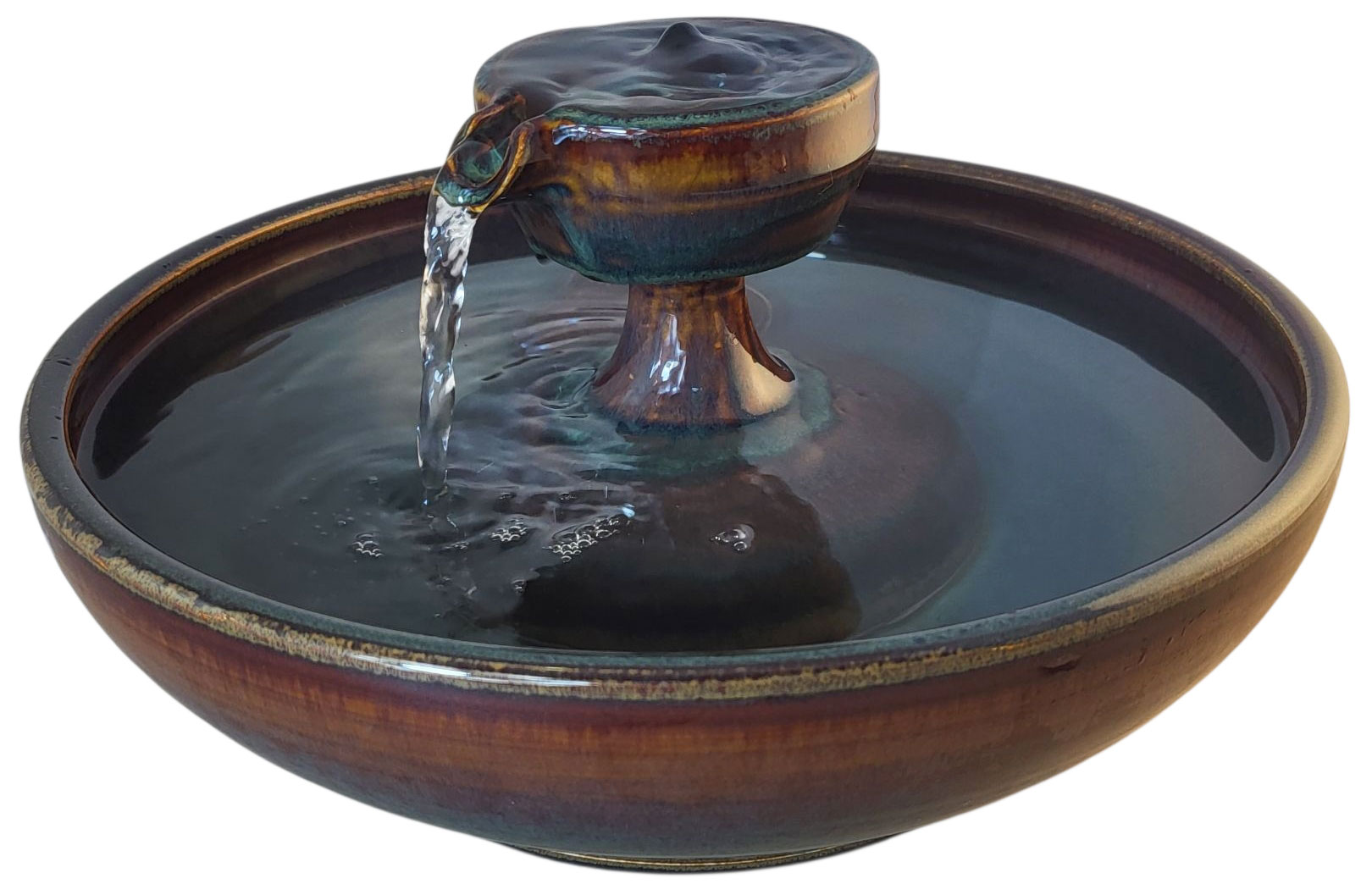 Mahogany Piazza  Original Style Ceramic Cat Water Fountain (11 Cup)