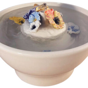 Pansies Enhanced Style Cat Drinking Fountain (10 Cup)