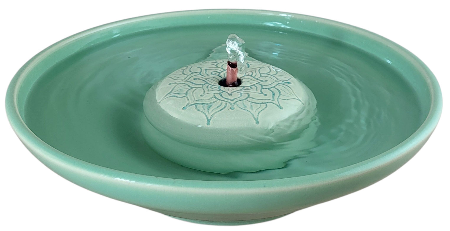 Mandala Original Style Ceramic Cat Drinking Fountain (9 Cup)