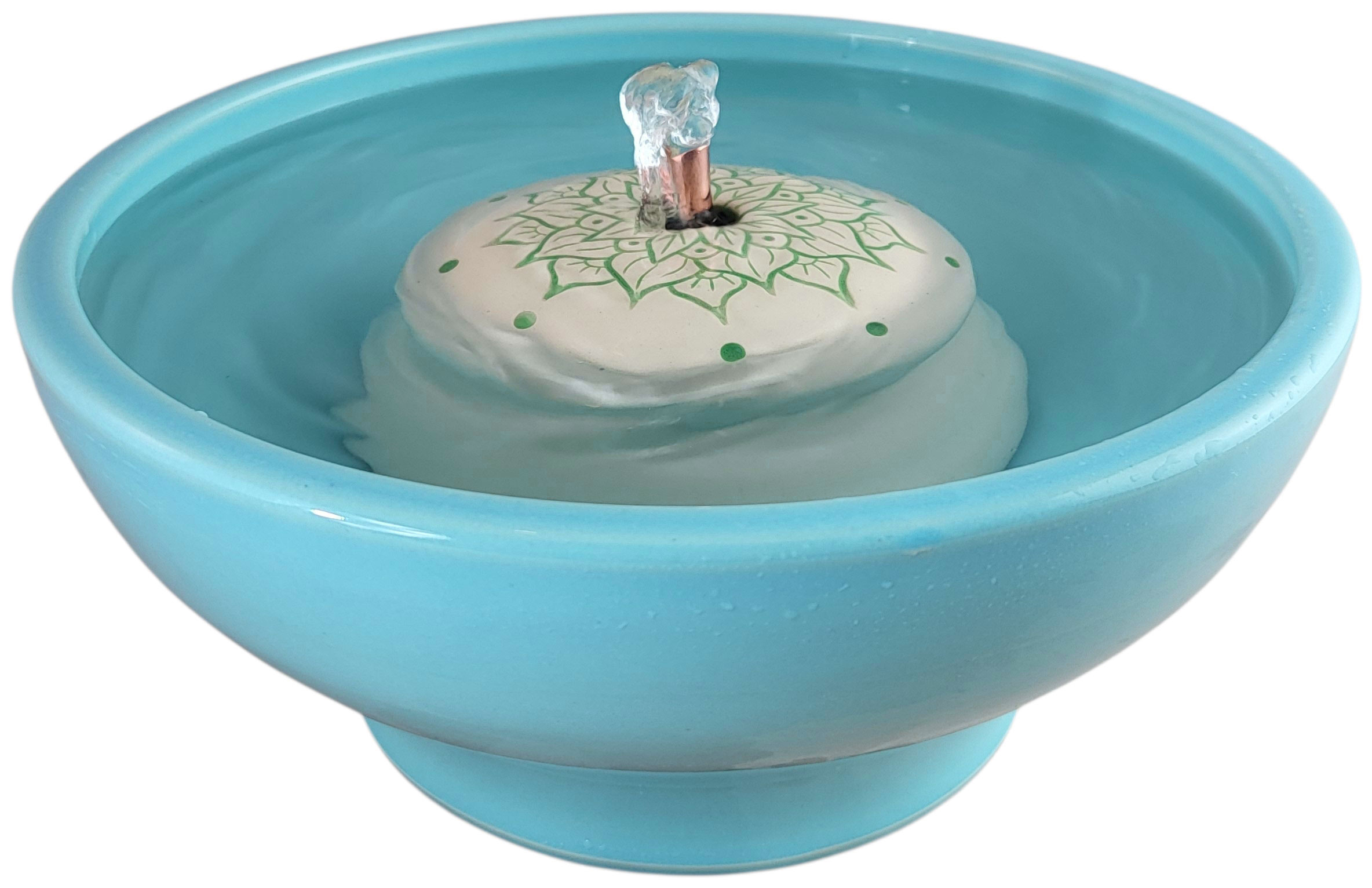 Mandala Enhanced Style  Cat Drinking Fountain (10 Cup)