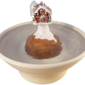 SALE - Gingerbread House Enhanced Style Cat Drinking Fountain (13 Cup)