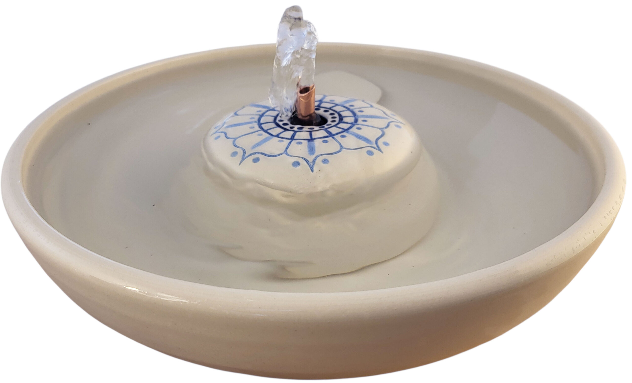 Blue Mandala Original Style Ceramic Cat Drinking Fountain (10 Cup)