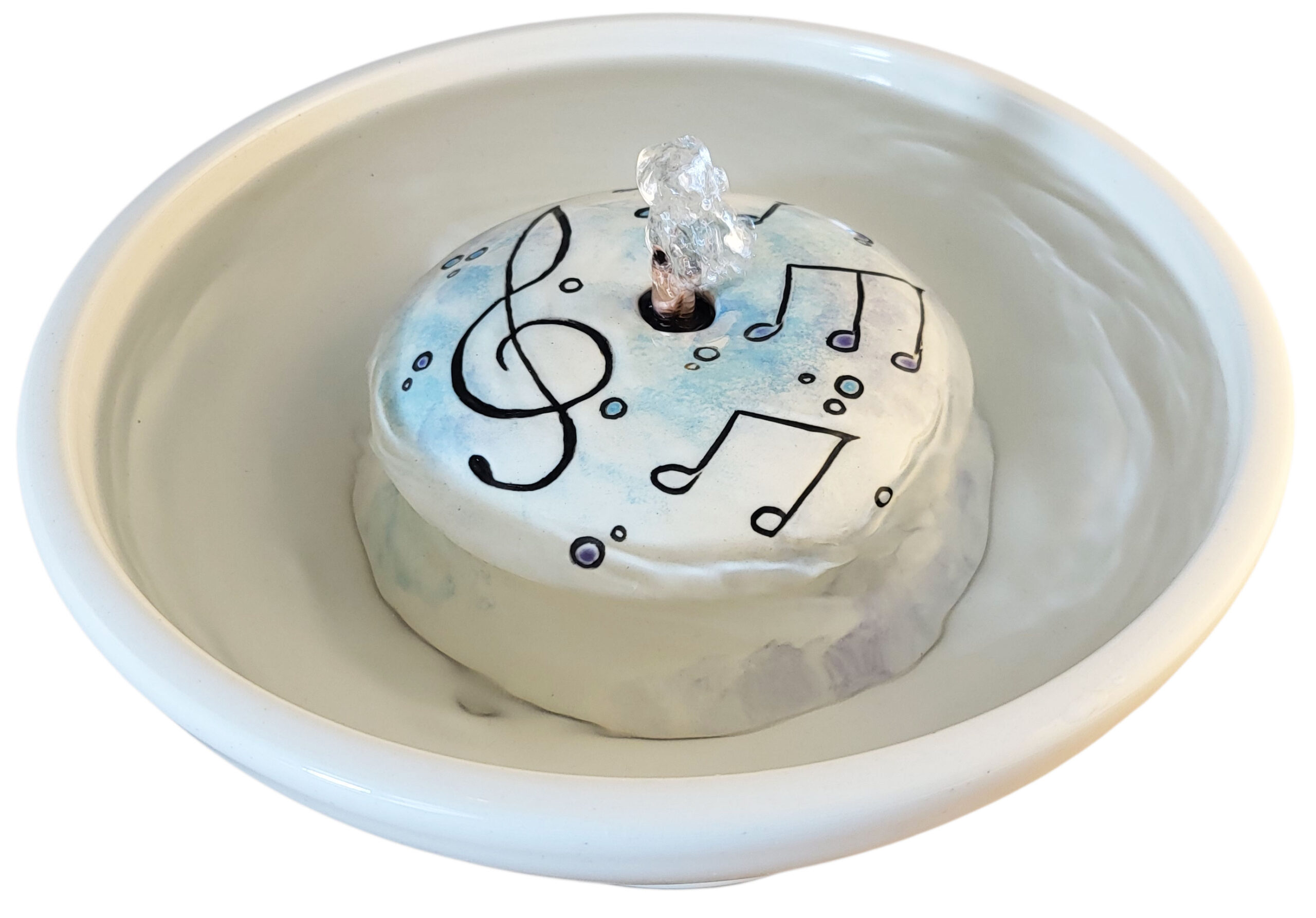 Water Music Enhanced Style  Cat Water Fountain (9 Cup)