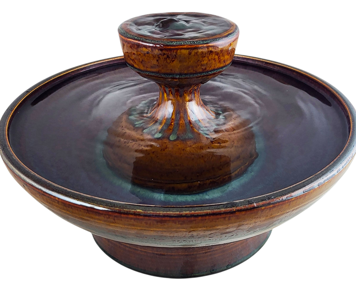 Mahogany Piazza Enhanced Style Ceramic Cat Fountain (14 Cup)