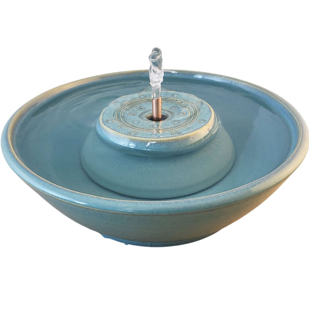Teal Wheel Original Style  Cat Drinking Fountain (8 Cup)