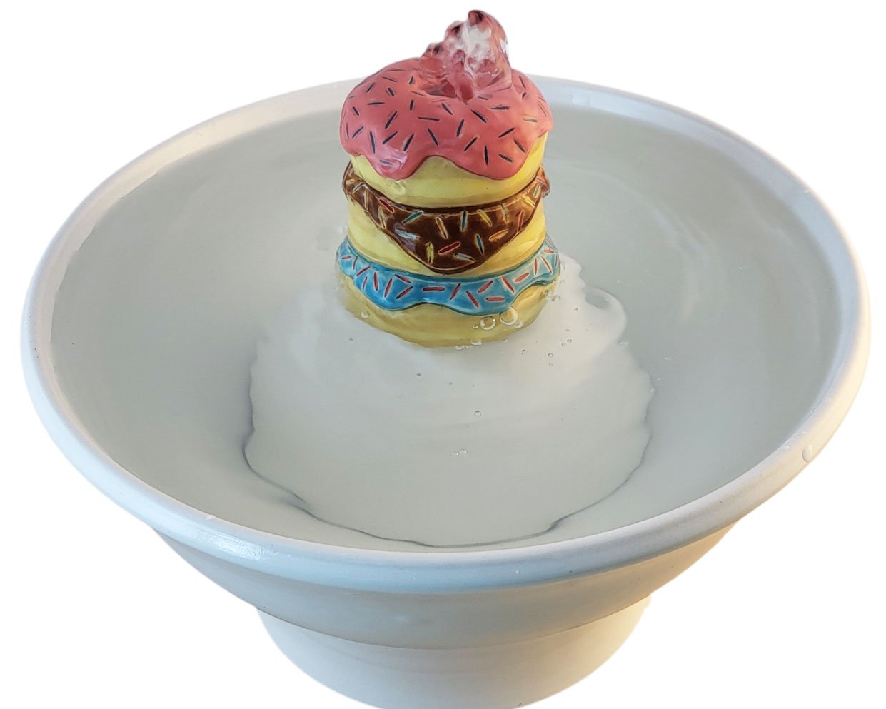 Doughnuts Enhanced Style Ceramic Cat Water Fountain (13 Cup)