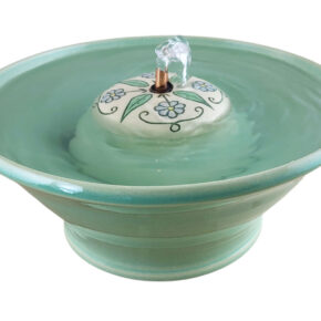 Blue Daisies Enhanced Style  Cat Drinking Fountain (9 Cup)