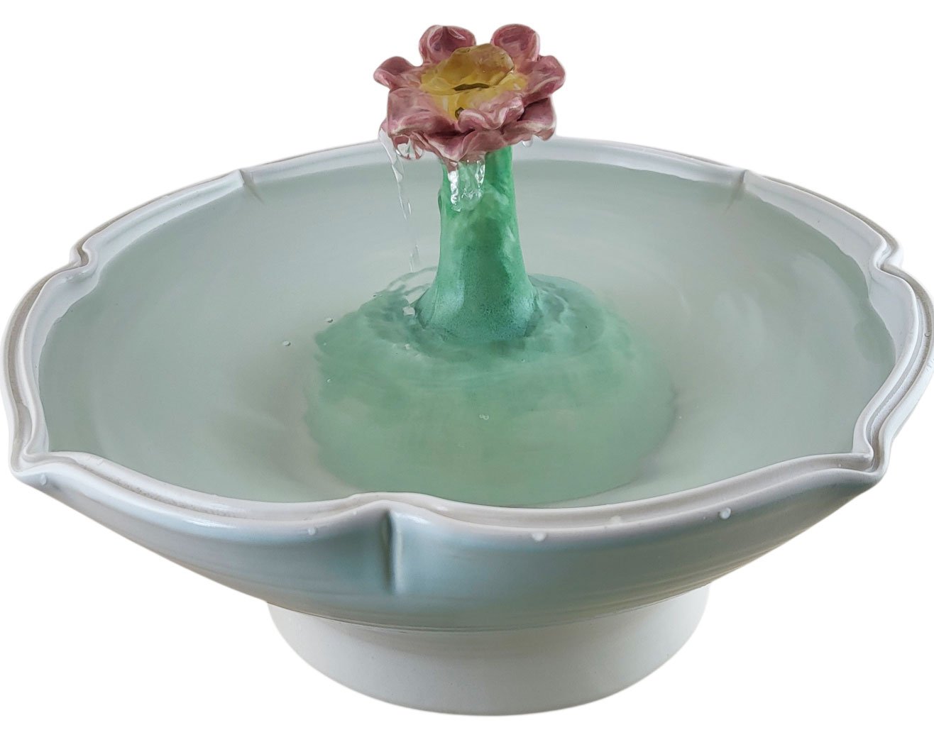 Double Pink Enhanced Style Ceramic Cat Fountain (13 Cup)